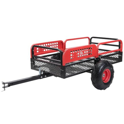 KEMIMOTO ATV UTV Trailer, 1500 lbs Pull Behind Dump Cart Lawn Mower Trailer