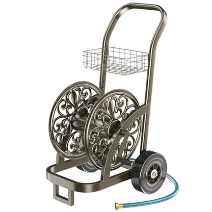 GOFORWILD Garden Hose Reel Cart, Holds 200Ft 5/8" Hose, Easy Install