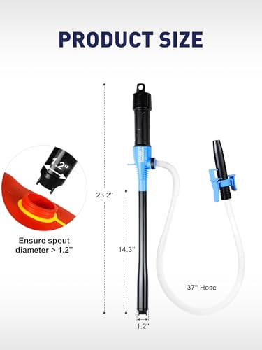 Cordless Fuel Transfer Pump, Battery Powered Fluid Transfer Pump, Max 3 GPM - size: Portable Oil Extractor Pump
