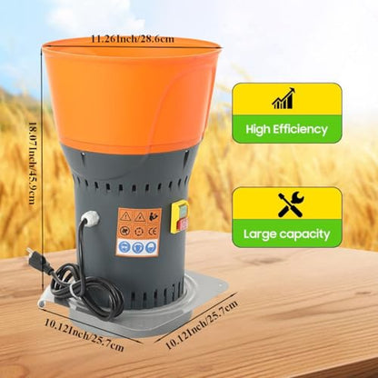 Grain Mill Corn Grinder, 1000W Electric Feed Ginder Mill 7L - size: 7L Round