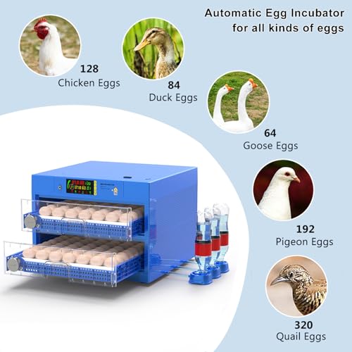 Automatic Eggs Incubator, Large Incubators for Hatching Eggs - size: 128 Eggs