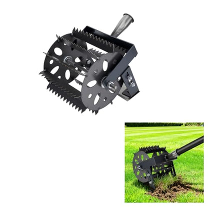 2-in-1 Heavy Duty Rotary Cultivator & Weeder，Hand Tiller，Tiller for Gardening，Garden Tools，Effortless Soil Aeration,Cultivation, Weed Removal for Garden, Lawn, Patio, Yard & Reseeding