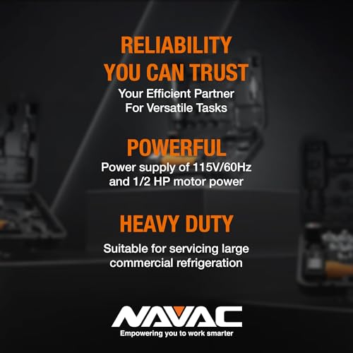 NAVAC NP12DA1 Ammonia Vacuum Pump - 12 CFM, 5 Microns, Dual Stage - style: NP12DA1