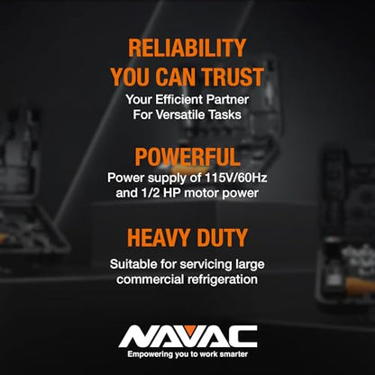 NAVAC NP12DA1 Ammonia Vacuum Pump - 12 CFM, 5 Microns, Dual Stage - style: NP12DA1
