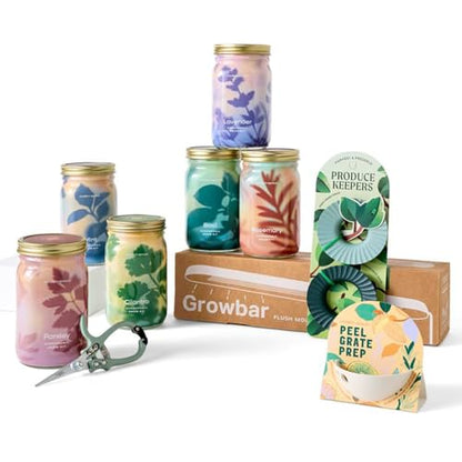 Modern Sprout Mason Jar Herb Garden Kit Indoor - color: Ultimate Herb Garden Set