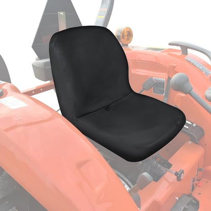StarknightMT Tractor Seat Cover Waterproof Oxford Fabric Fast Install - color: Black