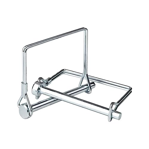 10 Pack Trailer Coupler Pins 1/4" x 3-5/32", Zinc-Plated Steel Latch Hitch Pins for Trailer Tongue, Safety Towing Accessories, RV, Boat, Lawn Mower, Tractor – Replacement Pin Kit - size: 1/4" x 3-5/32"