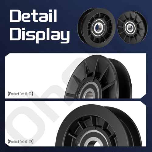 Ohoho GX20286 GX20287 GX20006 V-Idler Pulley & Flat Pulley & Drive Belt Kit