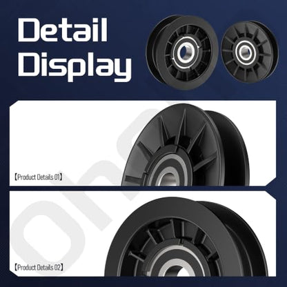 Ohoho GX20286 GX20287 GX20006 V-Idler Pulley & Flat Pulley & Drive Belt Kit