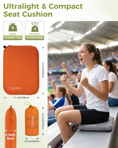 ATEPA Inflatable Seat Cushion - color: 1 Pack - Orange