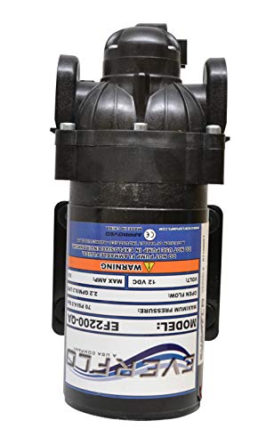 Everflo EF2200-QA-BOX 2.2GPM 12V Diaphragm Pump-Quick Attach Port, Black - size: 2.2 GPM, style: Diaphragm