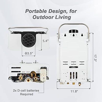GASLAND Portable Water Heater with Pump | CSA Certified | 6L 1.58 GPM