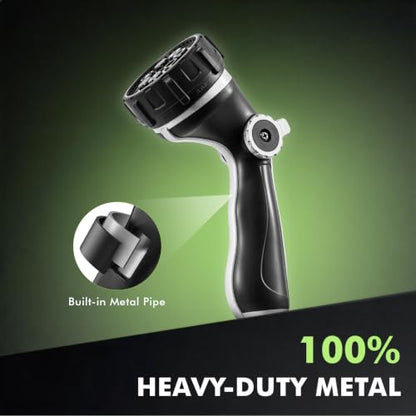 RESTMO Hose Nozzle Heavy Duty, Hose Spray Nozzle Thumb Control for Outdoor - color: Black