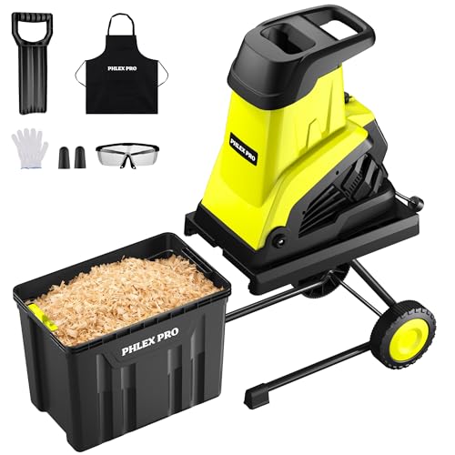 Wood Chipper Shredder, 15-Amp 1.8" Cutting Diameter - color: Green