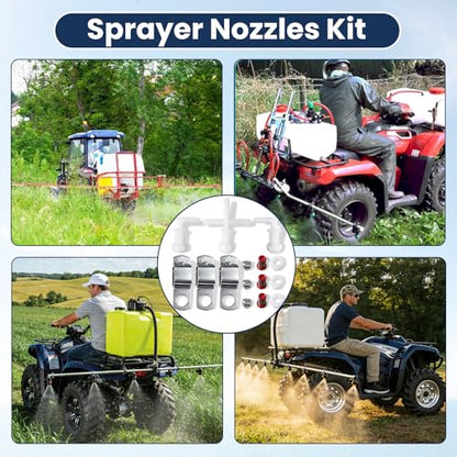 Spray Boom Repair Kit with 8001-VS Tips and 1" Square Clamps, 1 Set