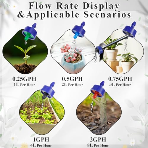 30Pcs 1 GPH Drippers Pressure Compensating Irrigation Emitters - color: 30 PCS 1GPH