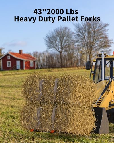 60" Heavy Duty Clamp on Pallet Forks 4000LBS Capacity - size: 60 in-2000 LBS