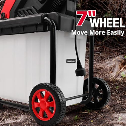 PowerSmart Electric Wood Chipper 15-Amp with Collecting Bin for Garden, Yard (PS12A)