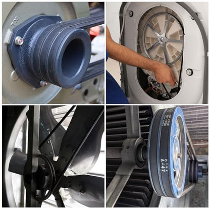 uxcell 5Pcs A15 Classic Wrapped Rubber V-Belt, 17" Outside Circumference x 0.51" Width x 0.32" Height, A-Section Rubber Drive Belt - size: A15