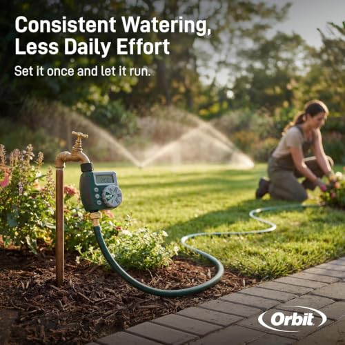 Orbit Programmable Digital Hose Watering Timer - 1 Outlet - Battery Powered - with LCD Screen - Built-in Rain Delay - Water-Resistant - 62061 (5-Pack 1 Outlet) - size: 5-Pack 1 Outlet