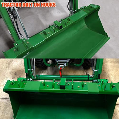 Bolt on Grab Hooks 2' Receiver, G70 Forged Steel Tow/Grab Handles for John Deere Bucket (Standard Duty 1.5' Bolt)