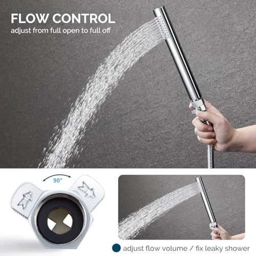 Angle Simple Shower Head Shut Off Valve, Water Flow Control Valve, Chrome - color: Chrome