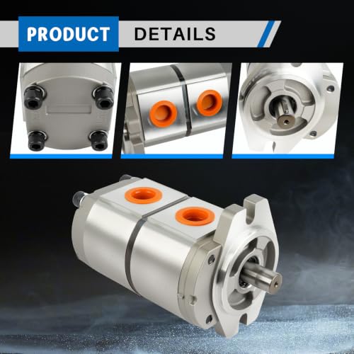 Hydraulic Double Gear Pump 19.05mm HGP-33A-F8/8R - size: 19.05mm