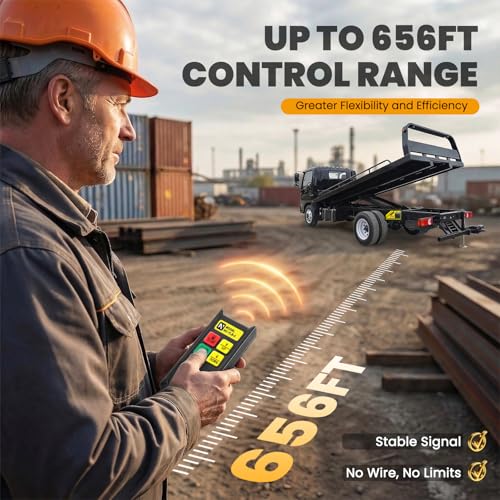 NEWTRY Wireless Dump Trailer Remote, 12-24V Dump Trailer Remote Controller
