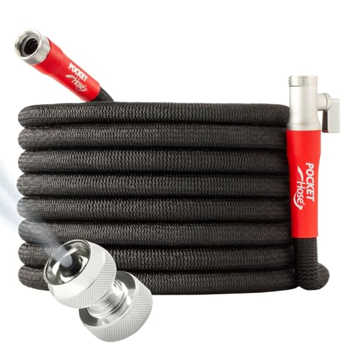 Pocket Hose 100 FT Silver Bullet 2.0 Hose, Turbo Shot Nozzle, Kink-Free - size: 100 FT