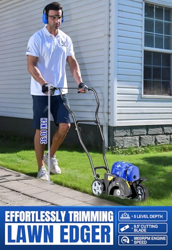 Wild Badger Power 31cc 4-Cycle Gas Walk-Behind Lawn Edger, 9.5-in Blade
