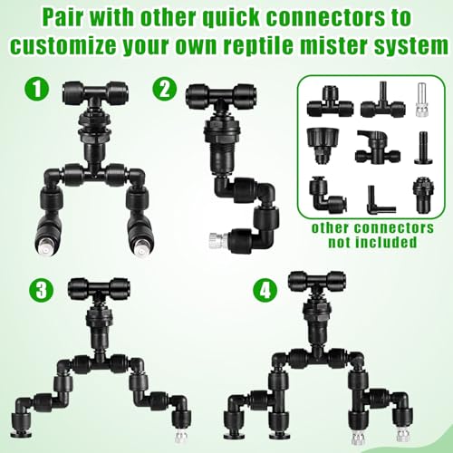 20 Pack 1/4" Push to Connect Fittings Elbow Connectors - size: 20 Pack 1/4" Elbow -A