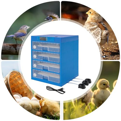 256 Eggs Incubator, Fully Automatic Egg Hatcher with LED Display & Automatic Egg Turning, Digital Poultry Hatcher for Chicken, Duck, Goose, Quail, Peacock Eggs (256) - size: 256