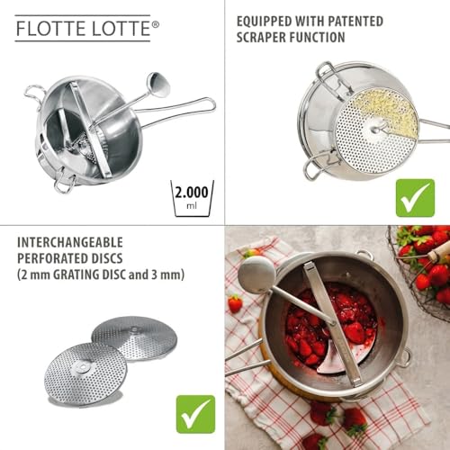 GEFU Stainless Steel Food Mill FLOTTE LOTTE