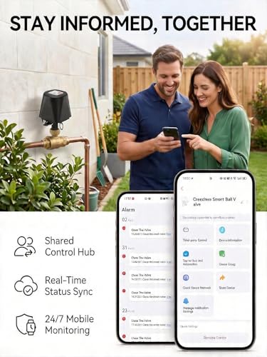Smart Wifi Water Valve, Motorized Ball Valve, App Comtrol, Brass - size: 1 Inch