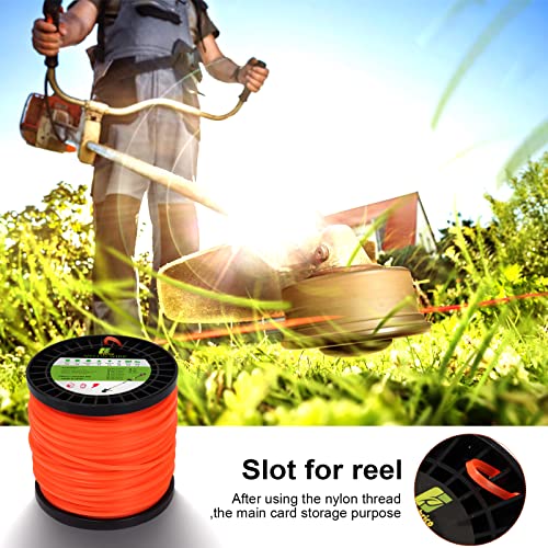 VIABRICO 095 Trimmer Line Square Weed Wacker String .095-Inch-by-590-ft, Weed Eater String, Premium Nylon Universal 3LB - size: 3LB x .095 in