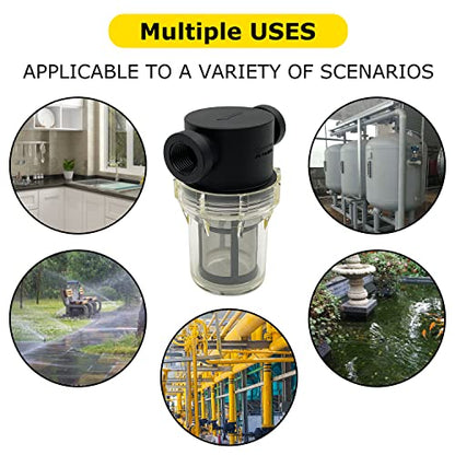 3/4" Female NPT in-Line Strainer with 100 mesh Stainless Steel Filter Screen (3/4“ 100 Mesh) - size: 3/4“ 100 Mesh