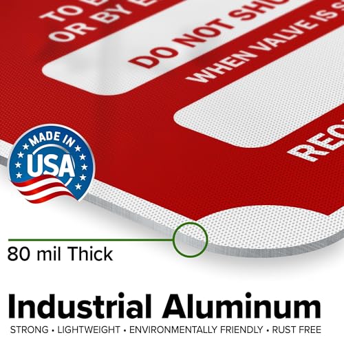 This Valve Controls Supply To Automatic Sprinklers Shut Off Valve Sign, 18x24 Inches, 3M EGP Reflective .080 Aluminum, Fade Resistant, Made in USA by My Sign Center - size: 18x24 Reflective Aluminum
