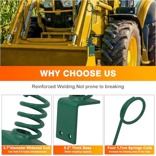 2PCS Green Hydraulic Hose Hanger for Tractor, Heavy Duty Hose hanger - color: 2 Pcs Green