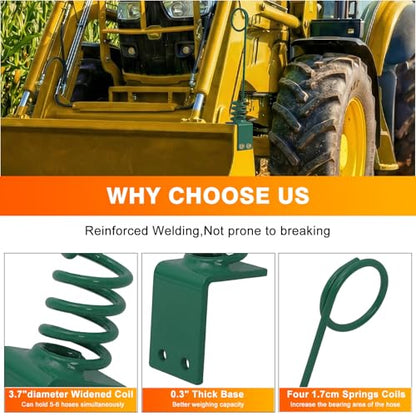 2PCS Green Hydraulic Hose Hanger for Tractor, Heavy Duty Hose hanger - color: 2 Pcs Green
