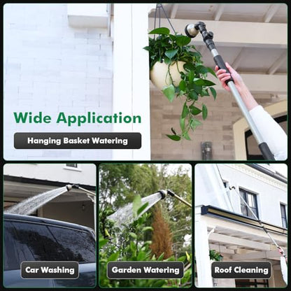 RESTMO Extra Long All Metal Telescoping Watering Wand, 40-70” Garden Wand