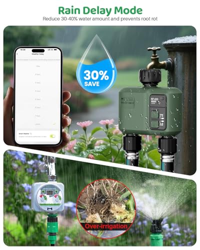 WiFi Water Timer 2 Zone for Garden Hose, 2-Pack - size: 2*2 Outlet