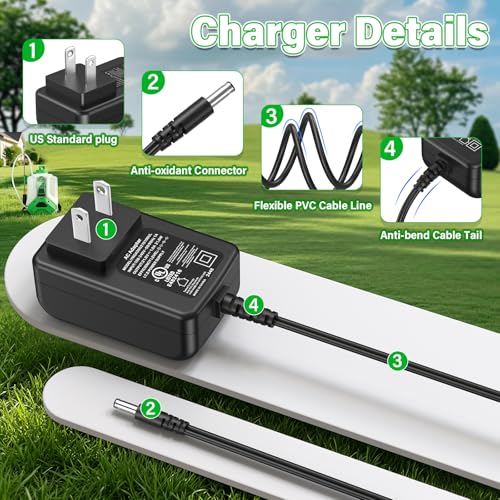 Backpack Sprayer 21V Charger Replacement for FlowZone Zephyr Flow 18V/2.6Ah