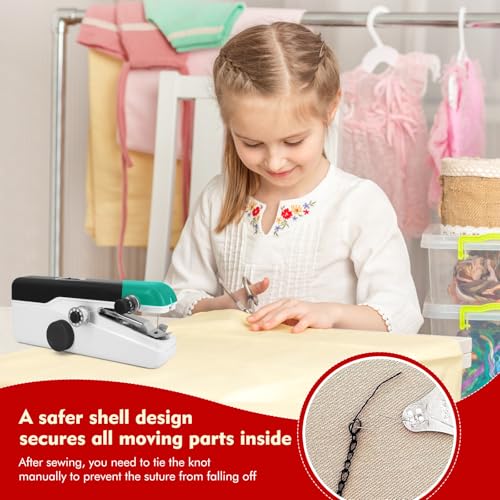 Handheld Sewing Machine for Beginners, Portable with Accessories - color: Black