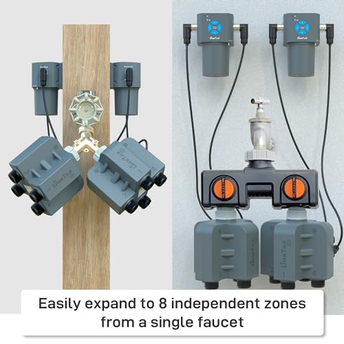 LinkTap Q1 4-Port Smart Water Timer (Req. Gateway), Multiple Power Options - size: Q1 timer only
