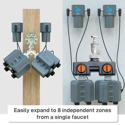 LinkTap Q1 4-Port Smart Water Timer (Req. Gateway), Multiple Power Options - size: Q1 timer only