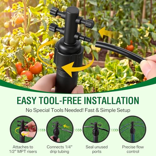 1/4" Drip Irrigation Manifold, Drip Irrigation 4 Port Full-Flow Manifolds - style: 4 Port Full Flow