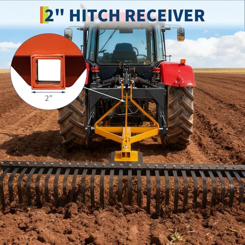 3 Point Quick Hitch for Category 1 Tractor, 3000 Lbs Capacity 3-Pt Attachment with 2 Inch Receiver Hitch, 5 Position Adjustable Top Hook for Easy Tractor Implement Connection