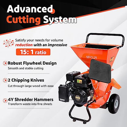 C30 LITE Wood Chipper 15:1 Reduction Ratio 3-in-1 Multi-Function Wood Chipper [Exclusive Bundle Deal]