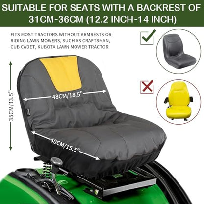 Riding Lawn Mower Seat Cover for Without Armrests Seat,M