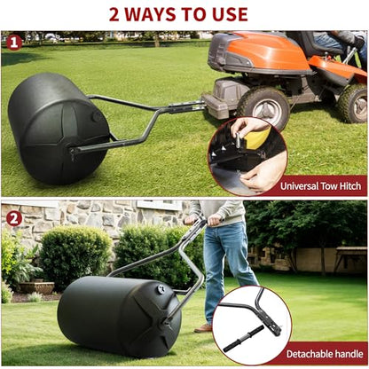 YITAMOTOR 18" x 24" Poly Lawn Roller with Threaded Plug, 270 lb Capacity - size: 270lbs